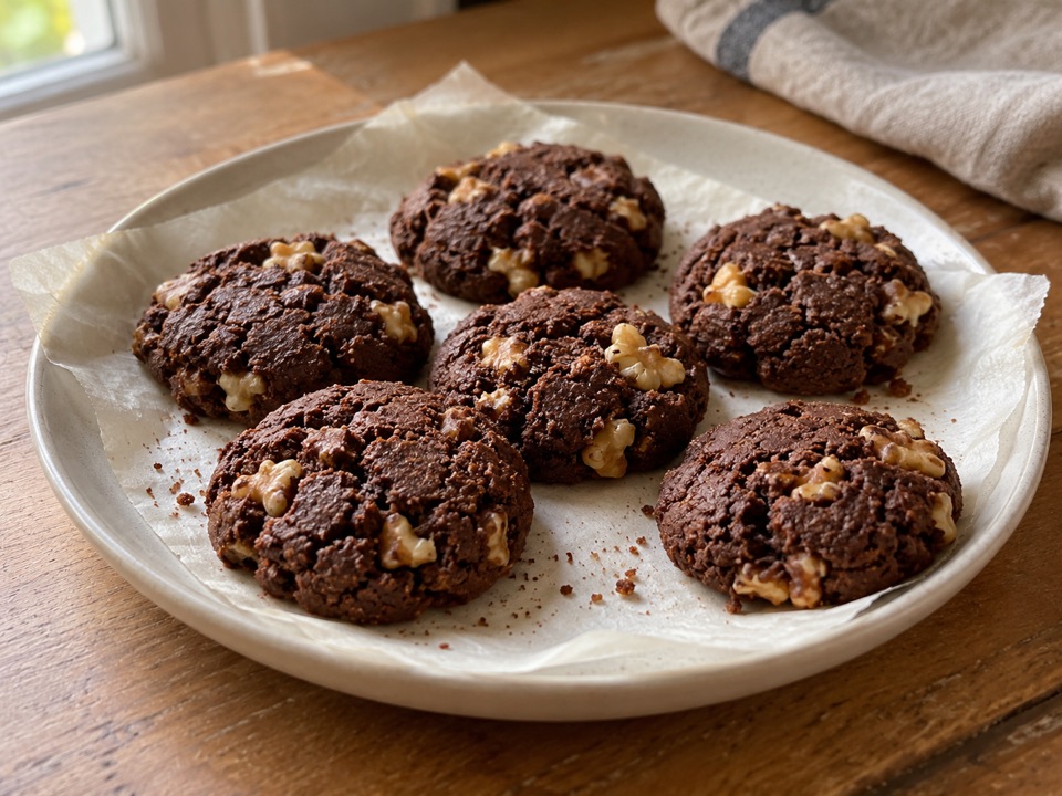 Cookies de cacao y nueces