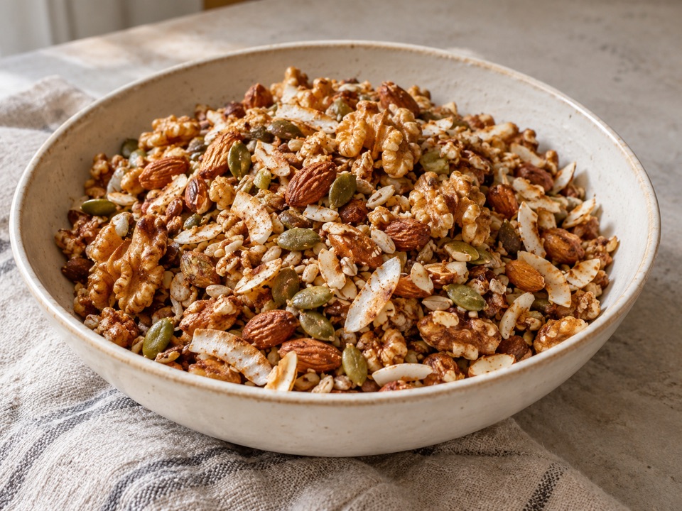 Granola de semillas y nueces