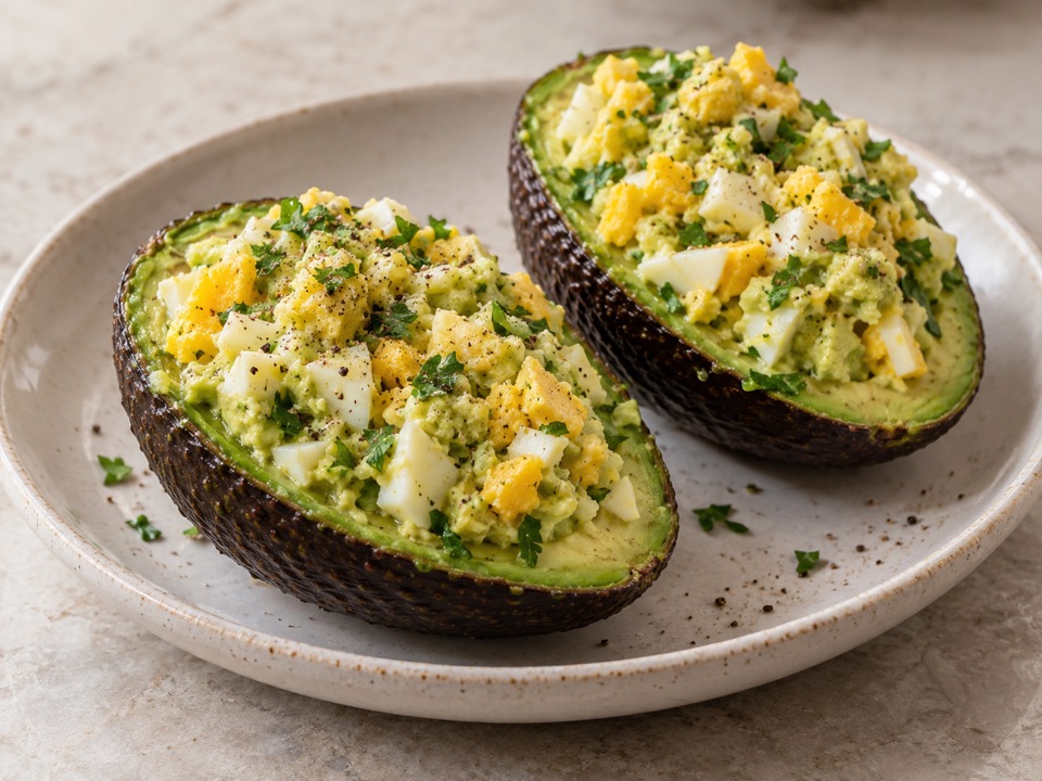 Palta con huevo y limón