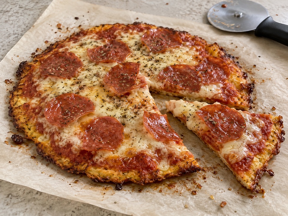 Ilustración de Pizza keto