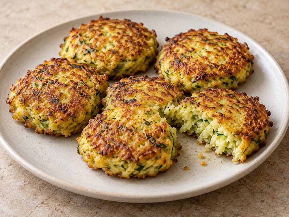 Ilustración de Tortitas de zucchini y parmesano