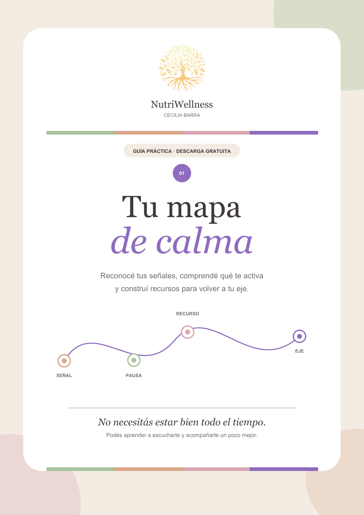 Portada editorial del recurso gratuito Tu mapa de calma